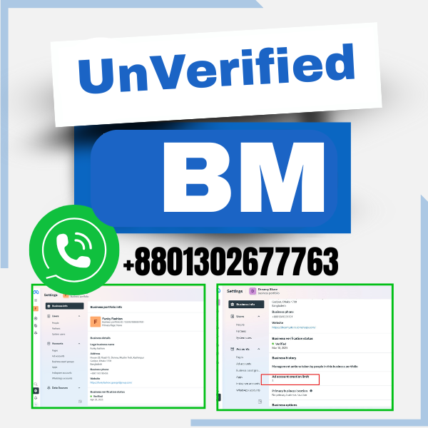 10 (1) Buy Unverified BM | Facebook Business Manager - Image 1